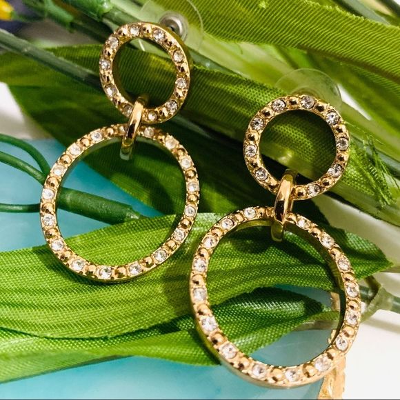 🌹SUGARFIX crystal oval golden drop earring - Picture 9 of 10